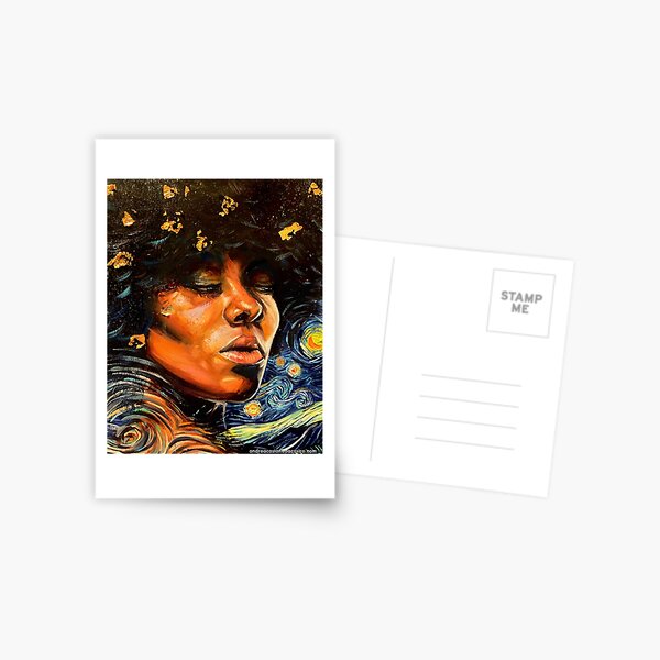 Golden lady Postcard