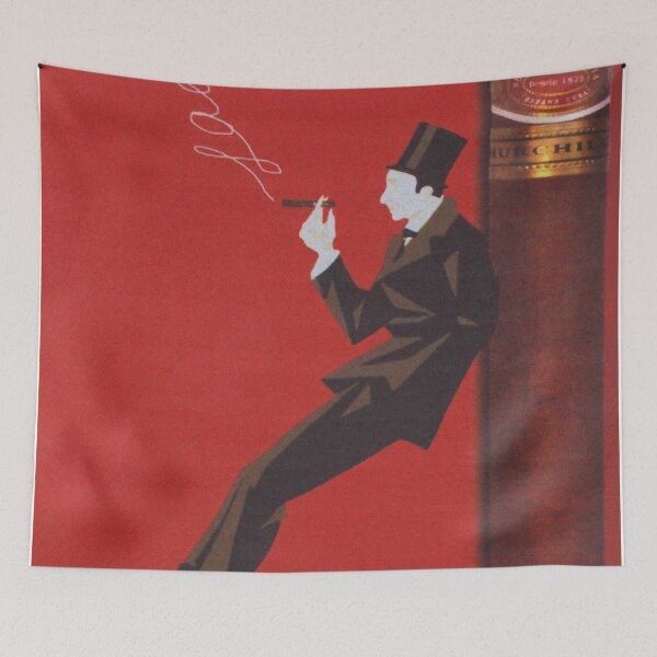 Item preview, Man Smoking a Cigar Vintage Wall Art designed and sold by vintagevivian.