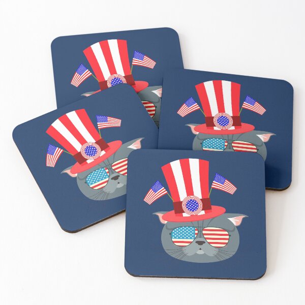 Item preview, Mericat, merica, FOURTH OF JULY, designed and sold by fluffyfriends.
