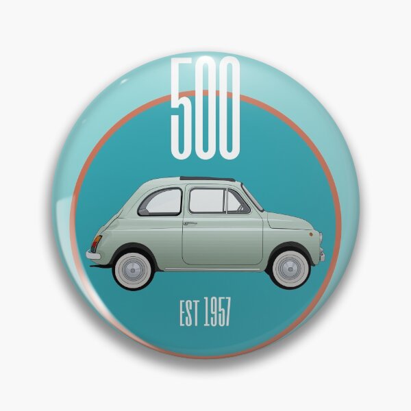 Item preview, Fiat 500 vintage car teal blue design designed and sold by MiloHarris.