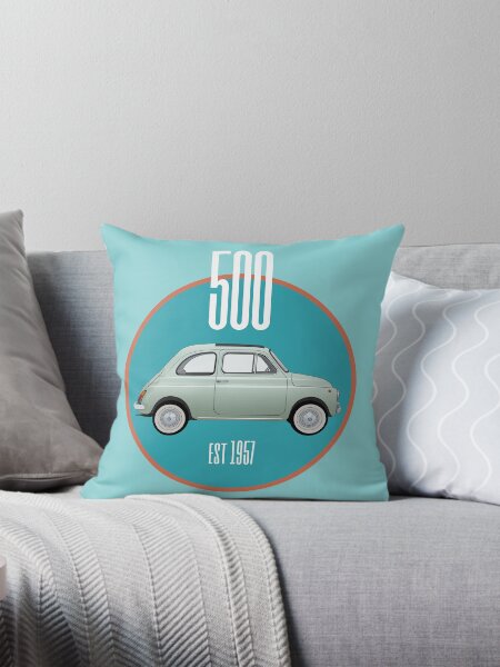 Item preview, Fiat 500 vintage car teal blue design designed and sold by MiloHarris.