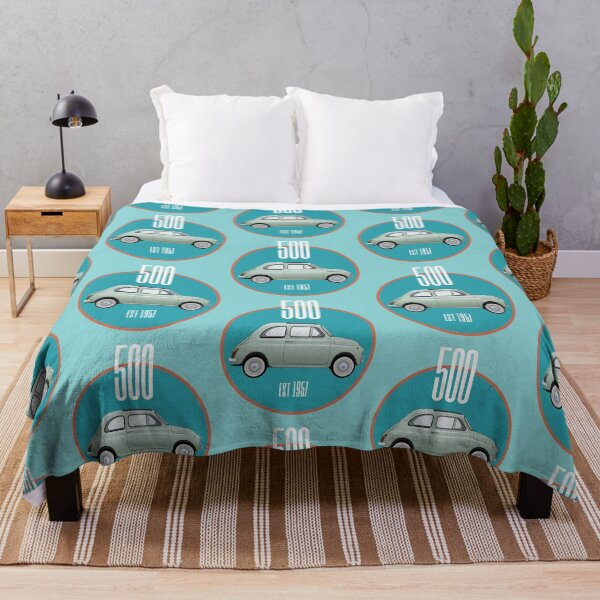 Item preview, Fiat 500 vintage car teal blue design designed and sold by MiloHarris.