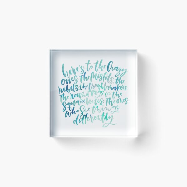 Item preview, Hand lettered "Here's to the Crazy Ones" designed and sold by Lori P.