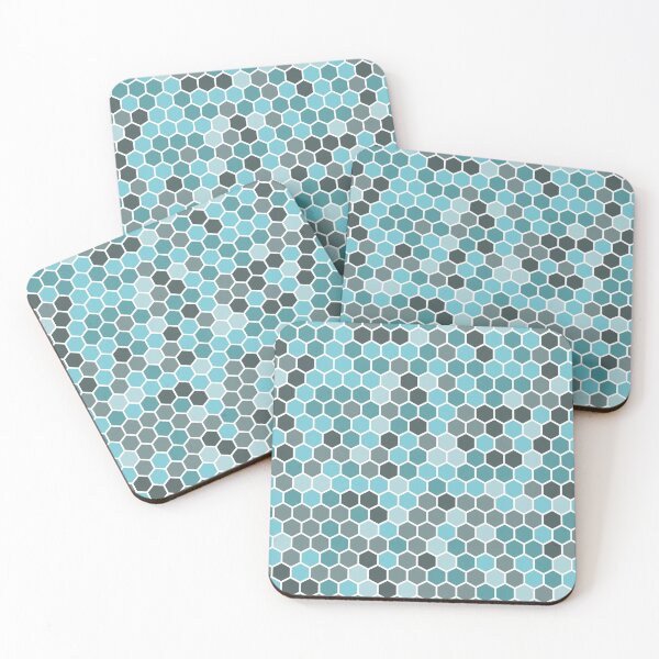 Item preview, Hexagon Aegean Teal Color trend for 2021 designed and sold by YYZDesign.