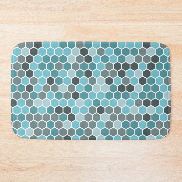 Item preview, Hexagon Aegean Teal Color trend for 2021 designed and sold by YYZDesign.