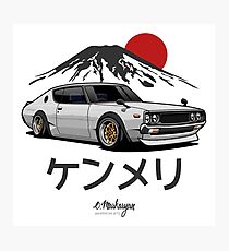Skyline GTR Kenmeri (white) Photographic Print