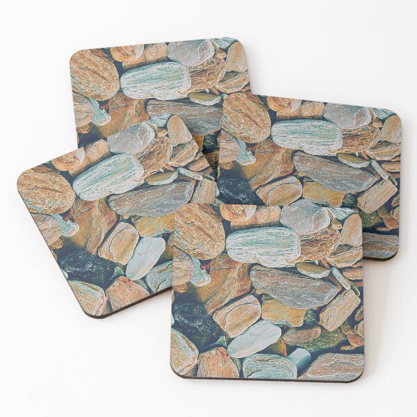 Item preview, Colorful Beach Stones Pattern, Beach Pebble Art designed and sold by Nature-Arts.