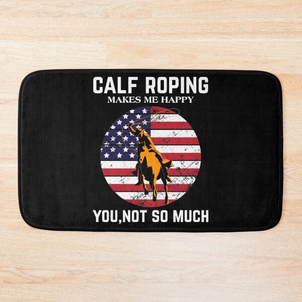 Item preview, Makes Me Happy Us Flag Patriotic Cowboy Calf Roping product designed and sold by jakehughes2015.