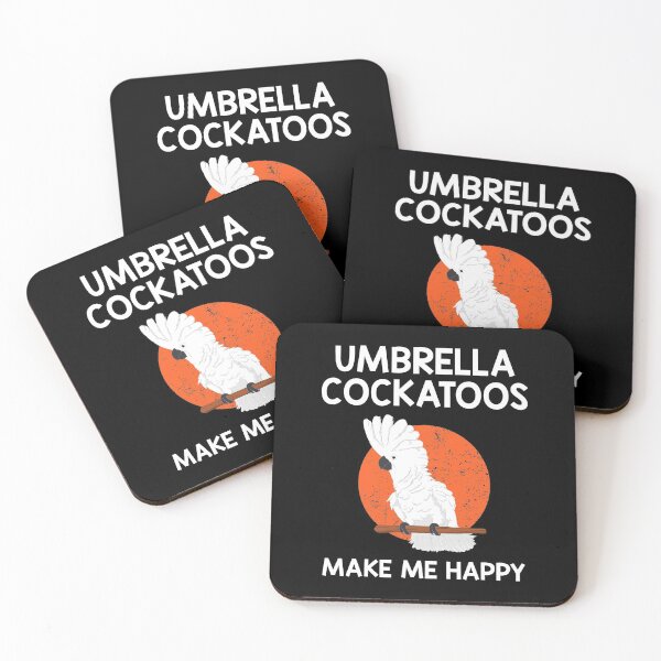 Item preview, Happy Parrot Lover Umbrella Cockatoo design designed and sold by jakehughes2015.