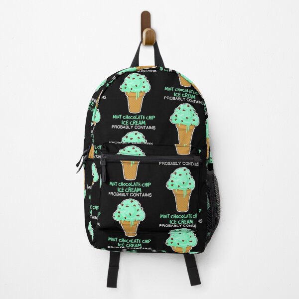 Item preview, Funny Foodie Quote Contains Mint Chocolate Chip Ice Cream print designed and sold by jakehughes2015.