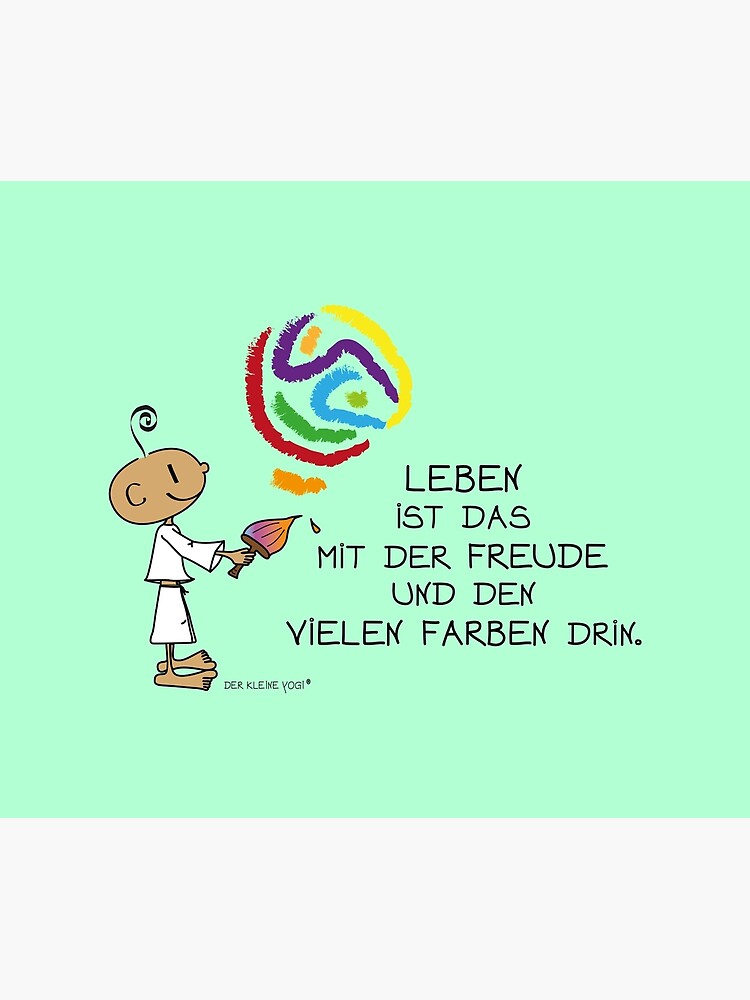 "Leben ist das mit der Freude" Fleecedecke von derkleineyogi Redbubble