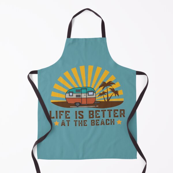 Item preview, summer time , vintage camper van and beach , surf board, designed and sold by Growwithme.