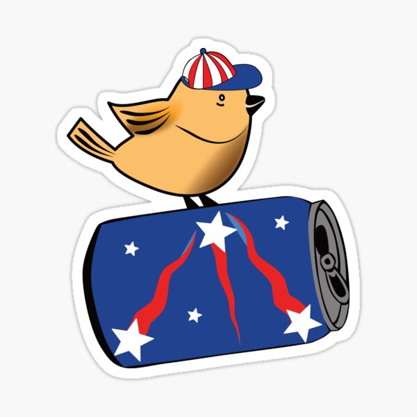 Cute Sparrow Retro Vintage Style Sticker