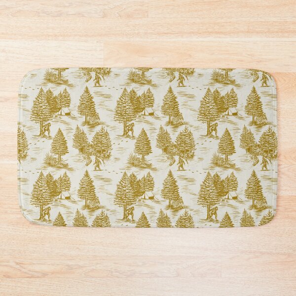 Item preview, Bigfoot / Sasquatch Toile de Jouy in Gold designed and sold by somecallmebeth.