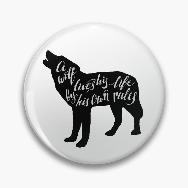 Item preview, hand-drawn lettering wolf lives his life by his own rules designed and sold by Sya Prints.