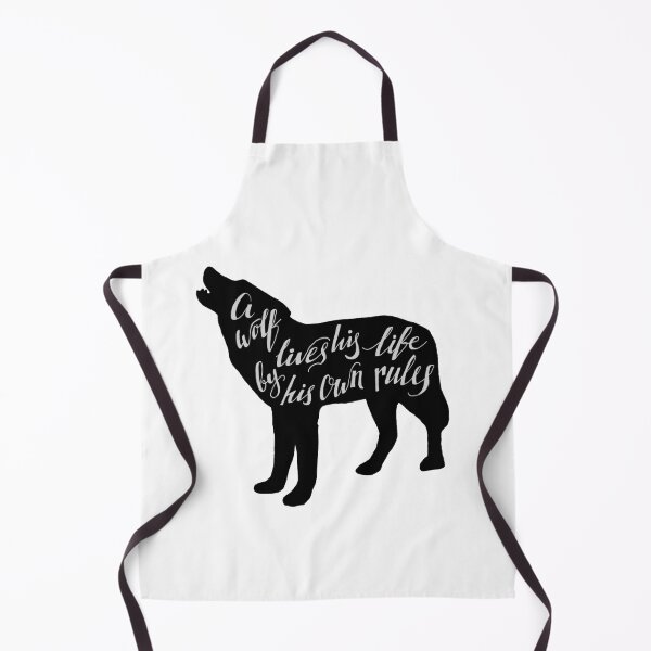 Item preview, hand-drawn lettering wolf lives his life by his own rules designed and sold by Sya Prints.