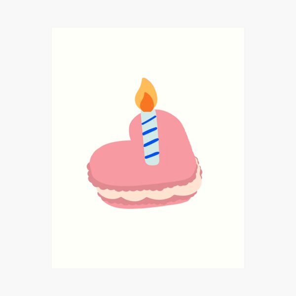 Birthday Cake Candle Art Prints Redbubble