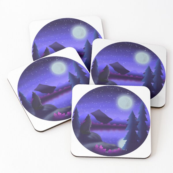 Item preview, Wolf Moon designed and sold by LizzieLart.