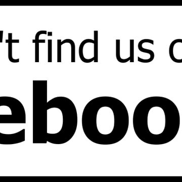 Artwork thumbnail, You won't find us on Facebook (thumb down, black) by Tim Serong