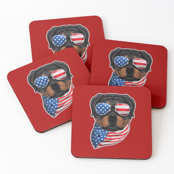 Item preview, Patriotic American Rottweiler Rottweiler Merican US Flag designed and sold by Uppercase Tees.