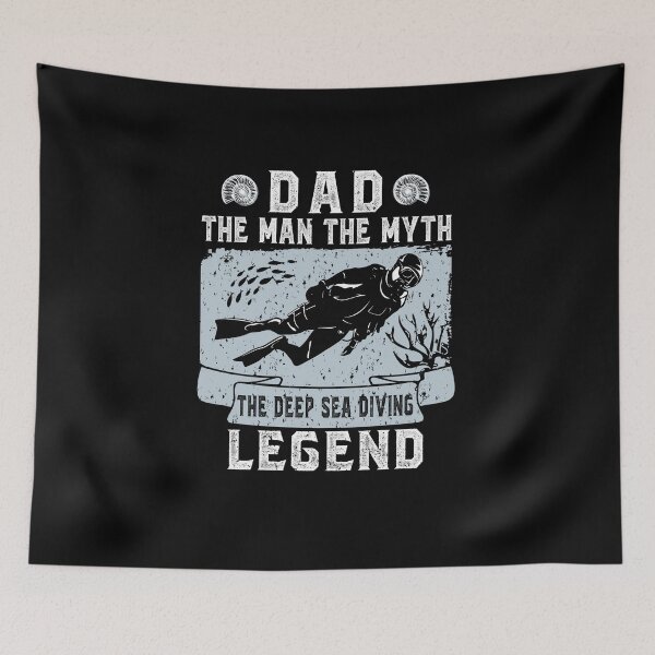 Item preview, Dad Man Myth deep sea diving legend diving diver saying design designed and sold by brunsch-print.