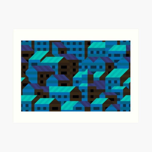 11:30 PM, full moon over the city Art Print