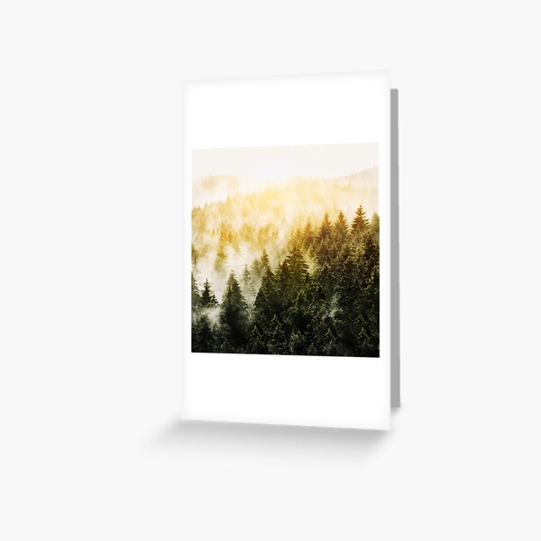 Item preview, Don't Wake Me Up // Sunrise In A Misty Wilderness Fairytale Forest With Cascadia Trees Covered In Magic Sunlight And Fog designed and sold by Tordis Kayma.