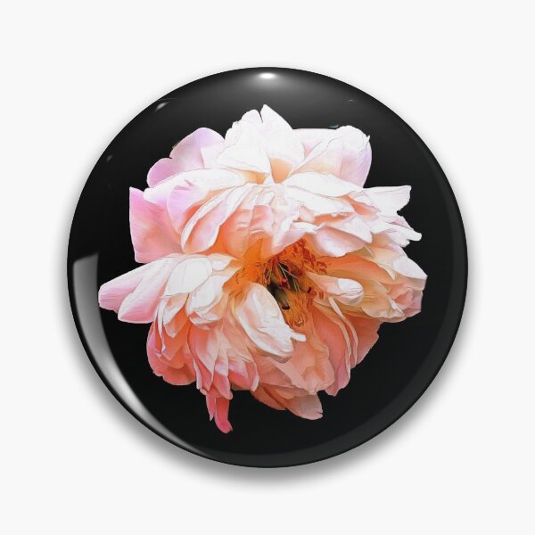 Item preview, Light Peony on a Black Background designed and sold by SeaChangeDesign.