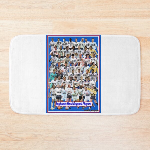 Item preview, englands most capped players artwork, print, posters designed and sold by madein1874.