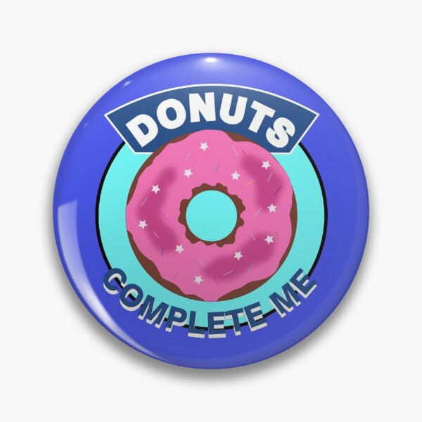 Item preview, Donuts Complete Me Design - Large Donut on a Light Blue BG designed and sold by ThisNThatImages.