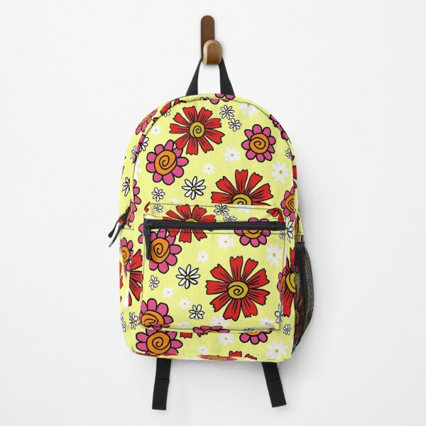 Item preview, Retro Flower Power Floral Pattern Yellow designed and sold by Julie Erin Designs.