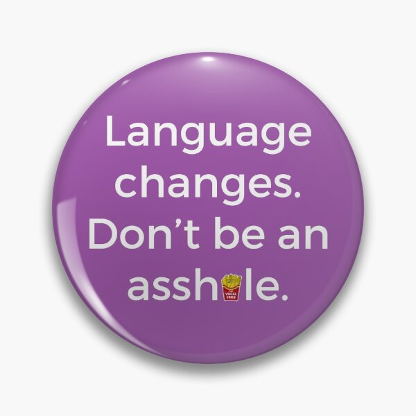 Language changes. (Purple) Pin
