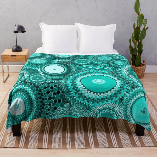 Item preview, Pohutukawa Mandala Dotwork - Aqua designed and sold by Amy Diener.
