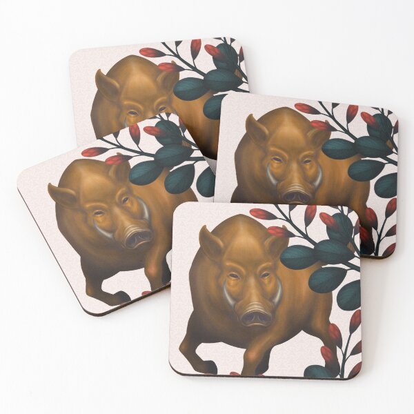 Item preview, Hanafuda Boar Bush Clover designed and sold by MrRamenBox.