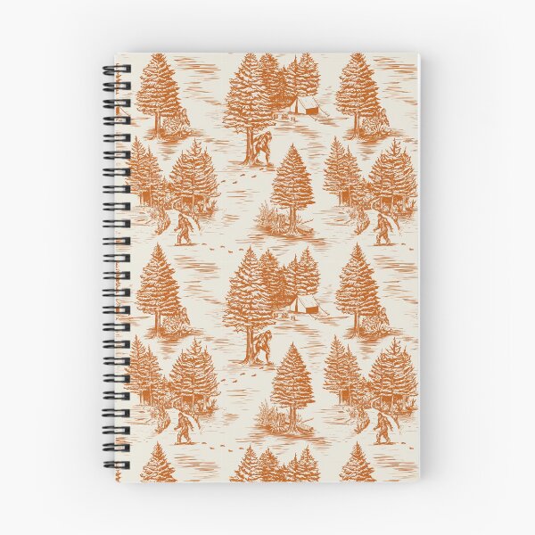Item preview, Orange Bigfoot / Sasquatch Toile de Jouy designed and sold by somecallmebeth.