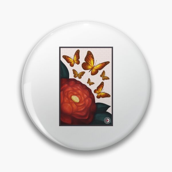 Artikelvorschau, Hanafuda Schmetterlinge Pfingstrose entworfen und verkauft von MrRamenBox.