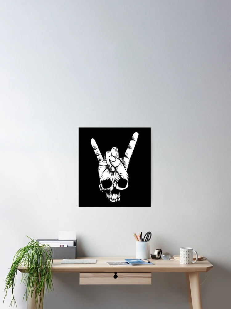 Thumbnail 2 of 3, Poster, Skeleton Rocker Hand designed and sold by KingMasterStore.