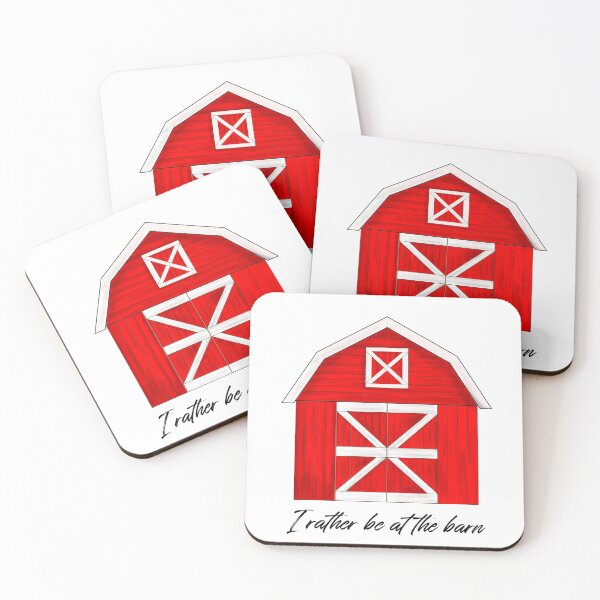 Item preview, Red Barn Illustration - I Rather Be At The Barn designed and sold by MFGB-Creations.