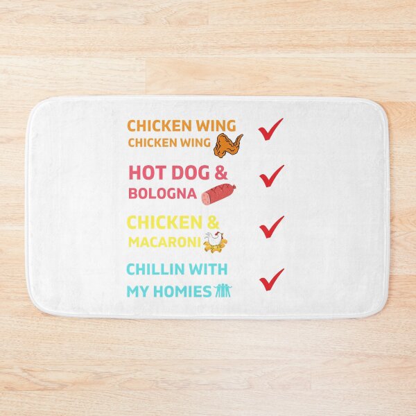 Item preview, Chicken Wing Chicken Wing Hot Dog and Baloney (Bologna) Chicken and Macaroni Chillin With My Homies Funny Viral Meme  designed and sold by Str8like dattshirts.