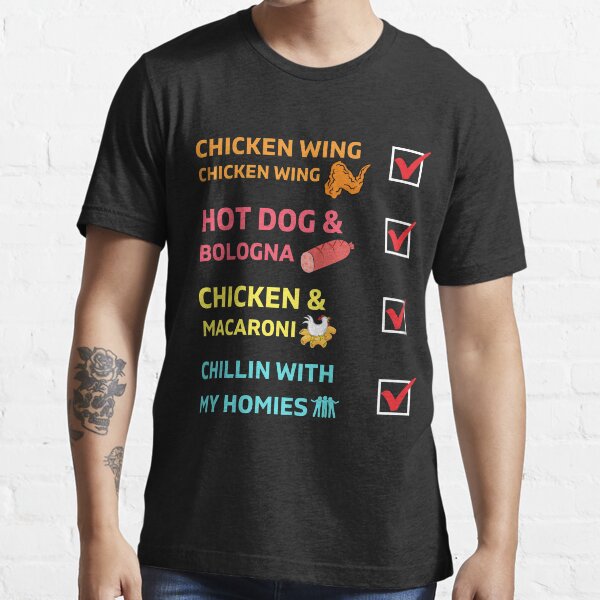 "Chicken Wing Chicken Wing Hot Dog and Baloney (Bologna) Chicken and