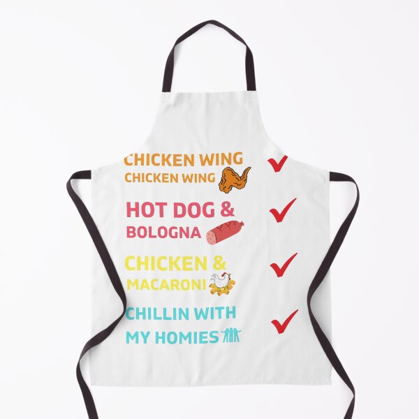 Item preview, Chicken Wing Chicken Wing Hot Dog and Baloney (Bologna) Chicken and Macaroni Chillin With My Homies Funny Viral Meme designed and sold by Str8like dattshirts.