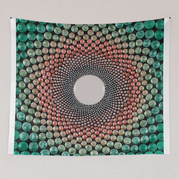 Item preview, Rays - Green & Peach Mandala designed and sold by Amy Diener.