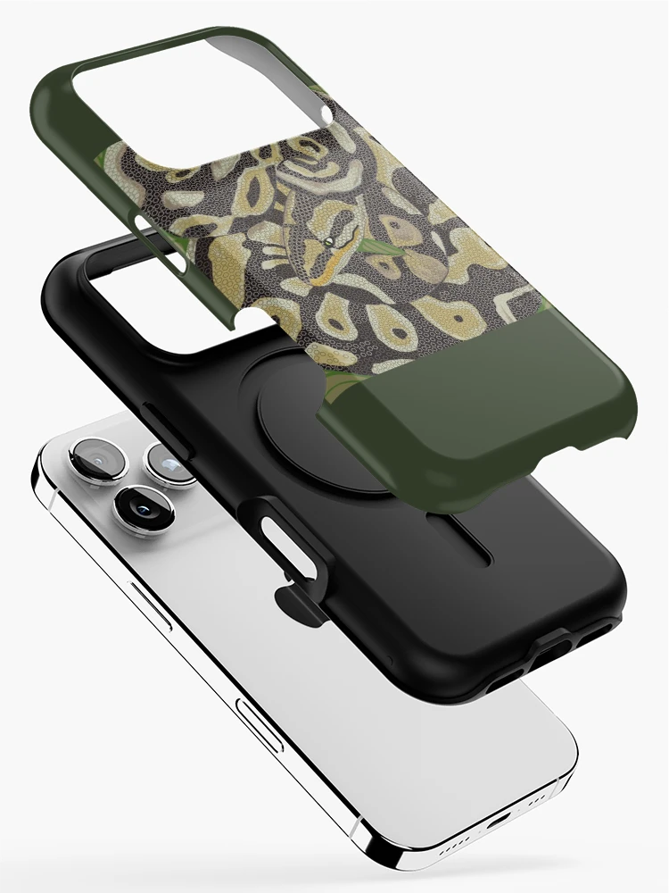 Thumbnail 2 of 4, iPhone Case, technical pattern snake skin python designed and sold by Magicbrush13.