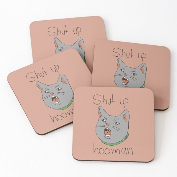 Item preview, Shut up human kitty designed and sold by HoomanBacteria.