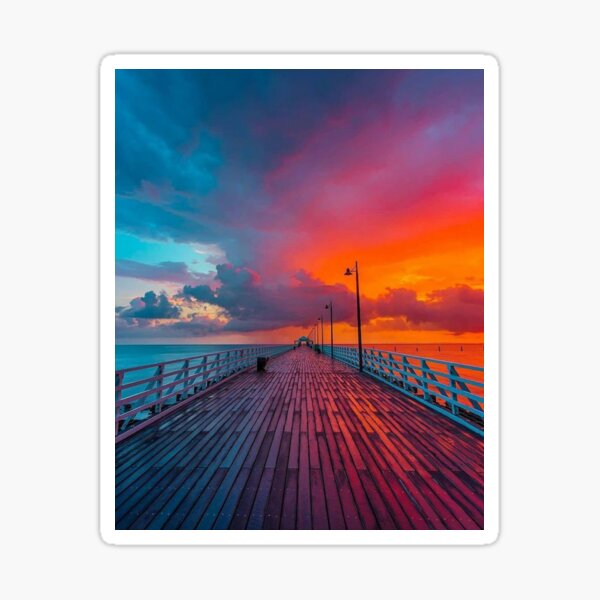 Item preview, Pier in Sunset designed and sold by MorningFive.