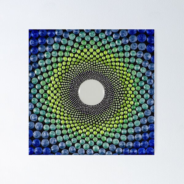 Item preview, Rays - Green & Blue Mandala designed and sold by Amy Diener.