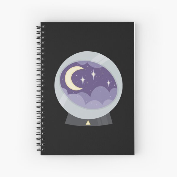 Starry Sky Crystal Ball Spiral Notebook