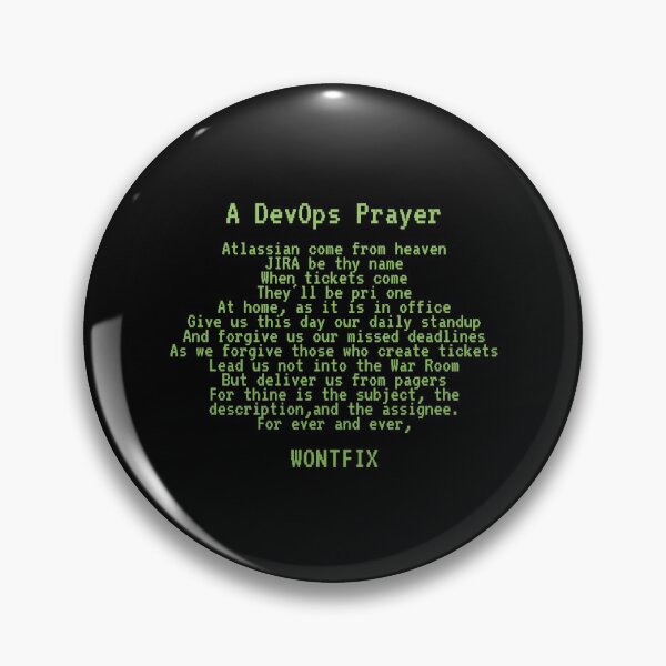 Item preview, A DevOps JIRA Prayer designed and sold by unixorn.