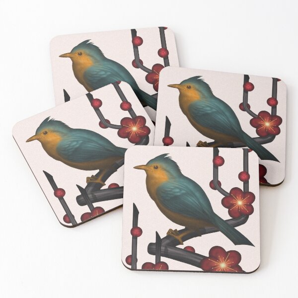Item preview, Hanafuda Bush Warbler Plum Blossom designed and sold by MrRamenBox.