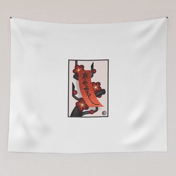 Item preview, Hanafuda Poetry Tanzaku Plum Blossom designed and sold by MrRamenBox.